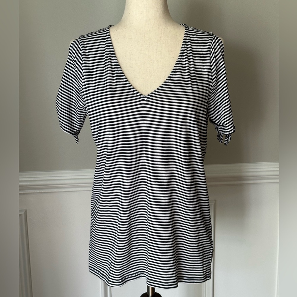Michael Kors Navy/White Stripe Shirt size M NWT